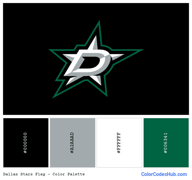 Dallas Stars flag color palette