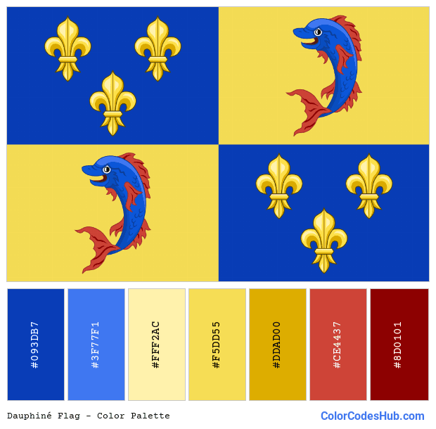Dauphiné flag color palette