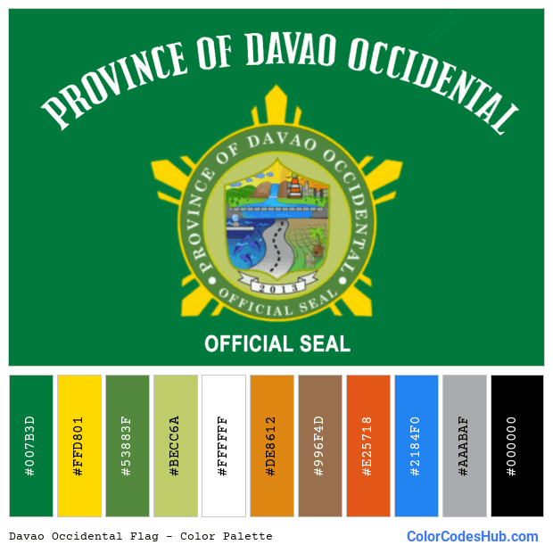 Davao Occidental flag color palette