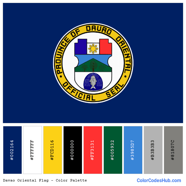 Davao Oriental flag color palette
