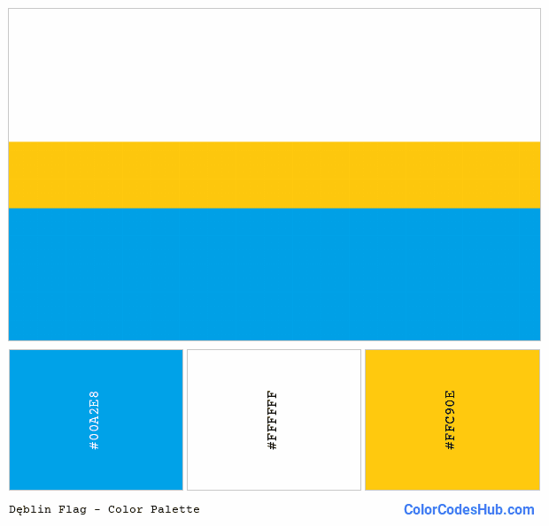 Dęblin flag color palette