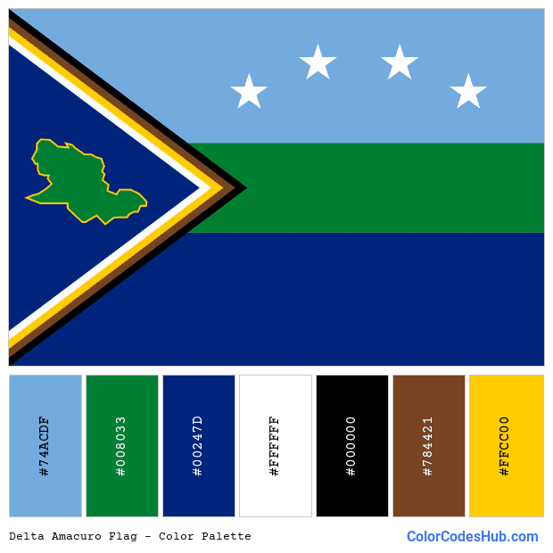 Delta Amacuro flag color palette