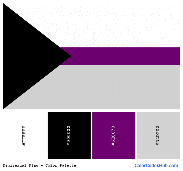 Demisexual flag color palette