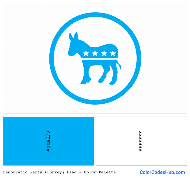 Democratic Party (Donkey) flag color palette