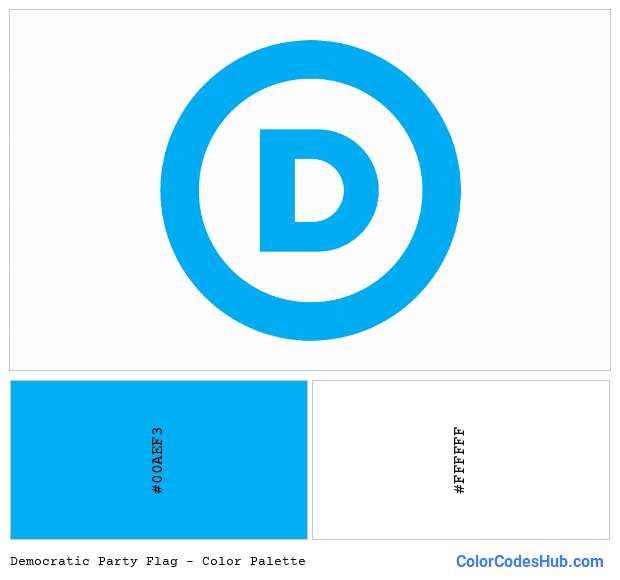 Democratic Party flag color palette