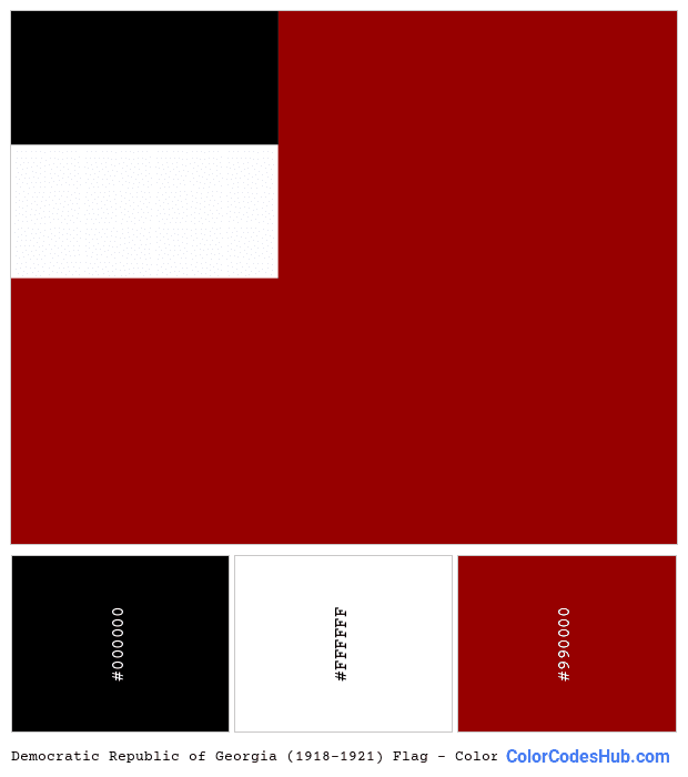 Democratic Republic of Georgia (1918–1921) flag color palette