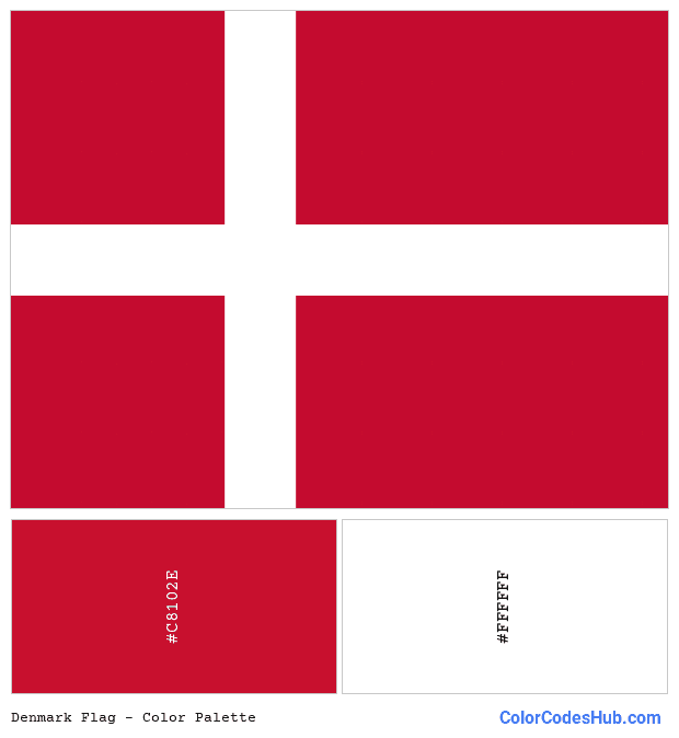 Denmark flag color palette