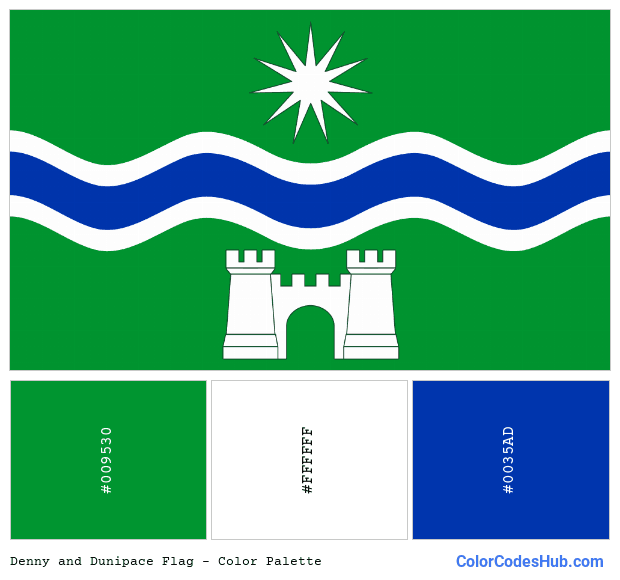 Denny and Dunipace flag color palette