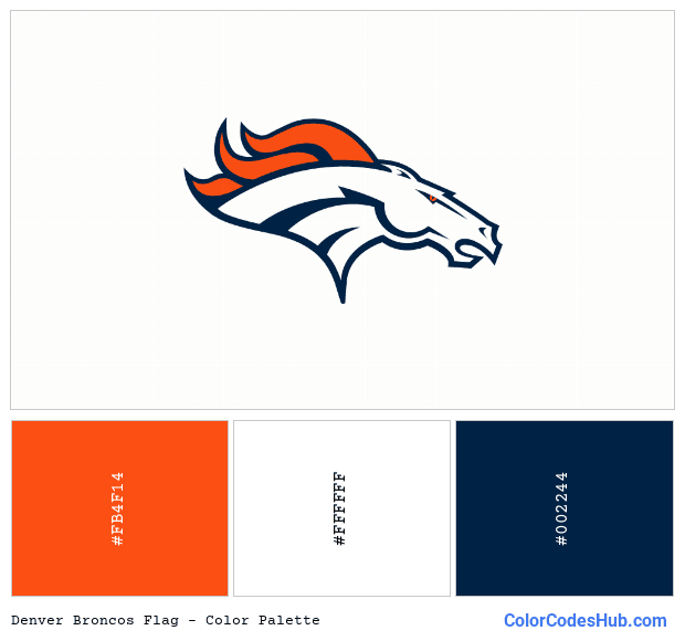 Denver Broncos flag color palette