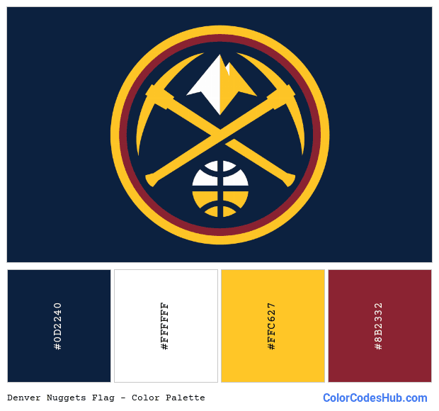 Denver Nuggets flag color palette