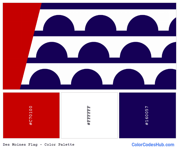 Des Moines flag color palette