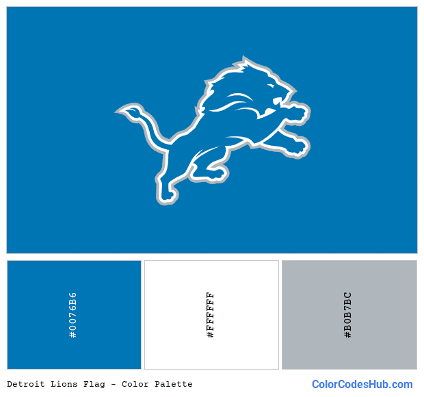 Detroit Lions flag color palette