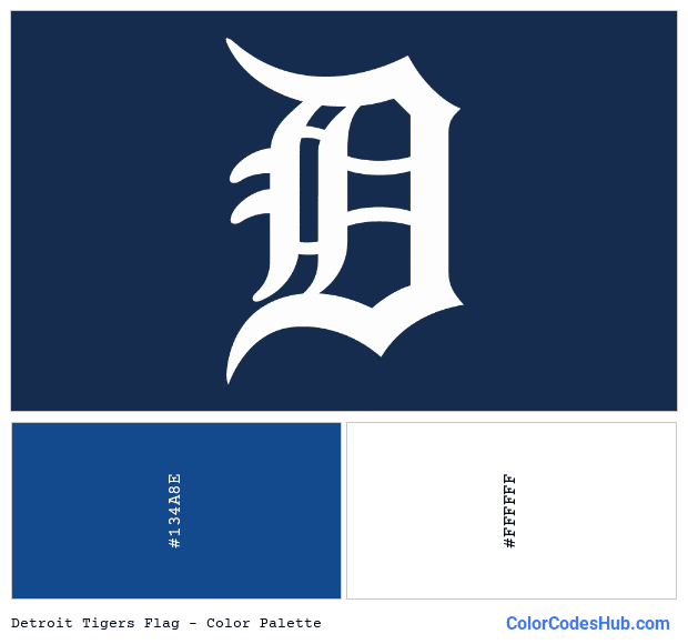 Detroit Tigers flag color palette