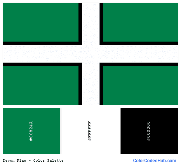 Devon flag color palette