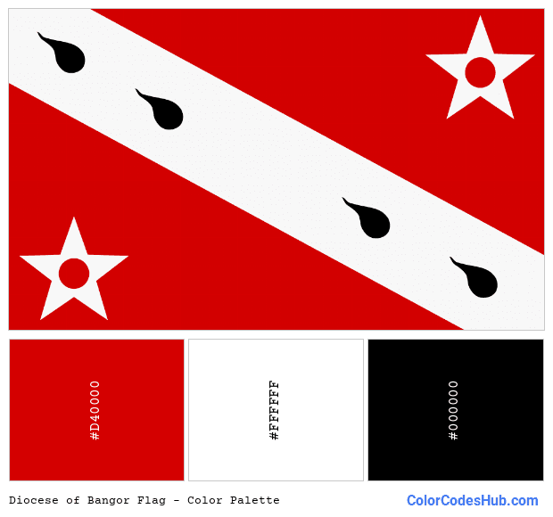 Diocese of Bangor flag color palette