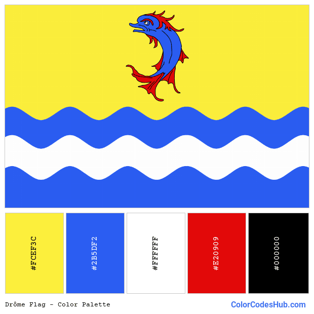 Drôme flag color palette