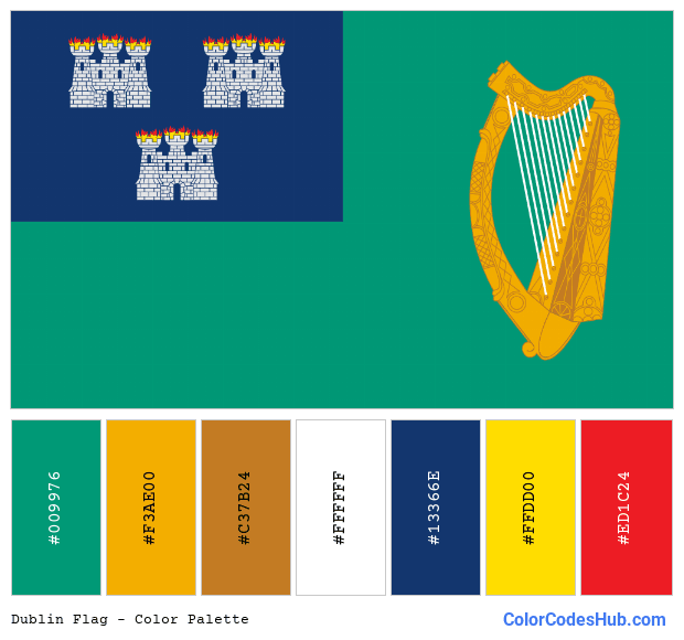 Dublin flag color palette