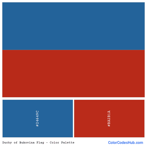 Duchy of Bukovina flag color palette