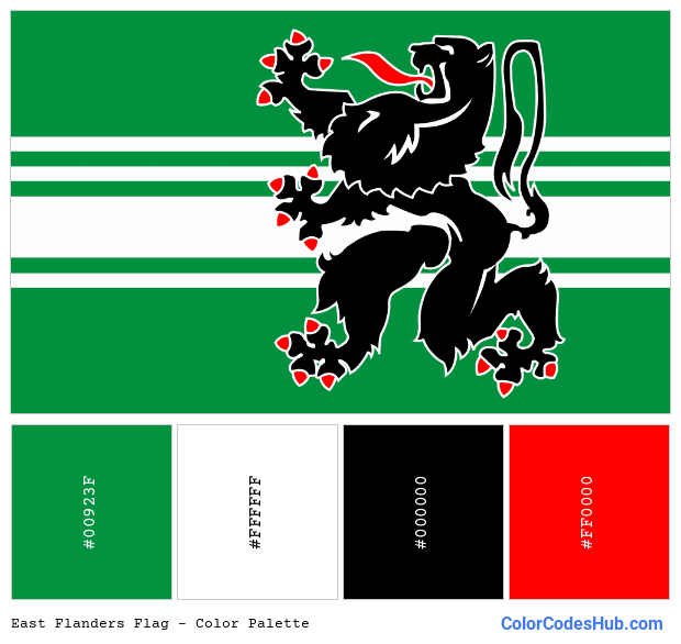 East Flanders flag color palette