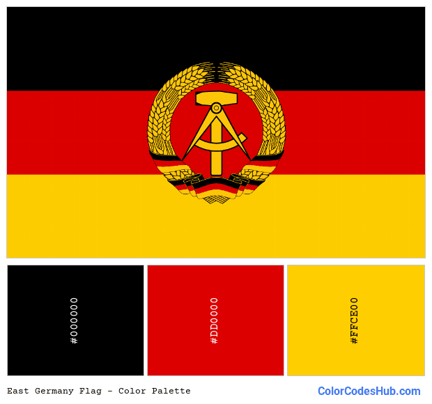 East Germany flag color palette