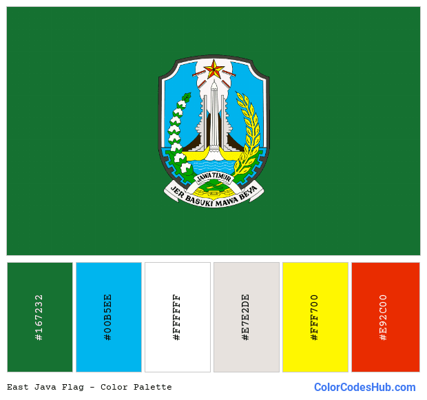 East Java flag color palette