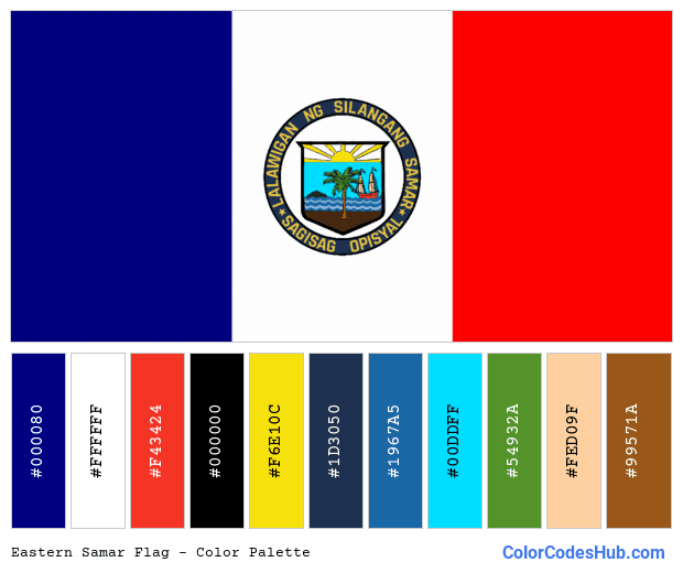 Eastern Samar flag color palette