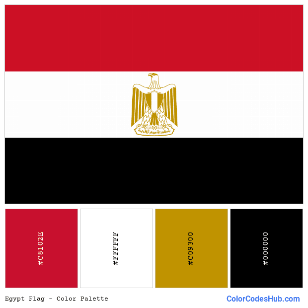 Egypt flag color palette