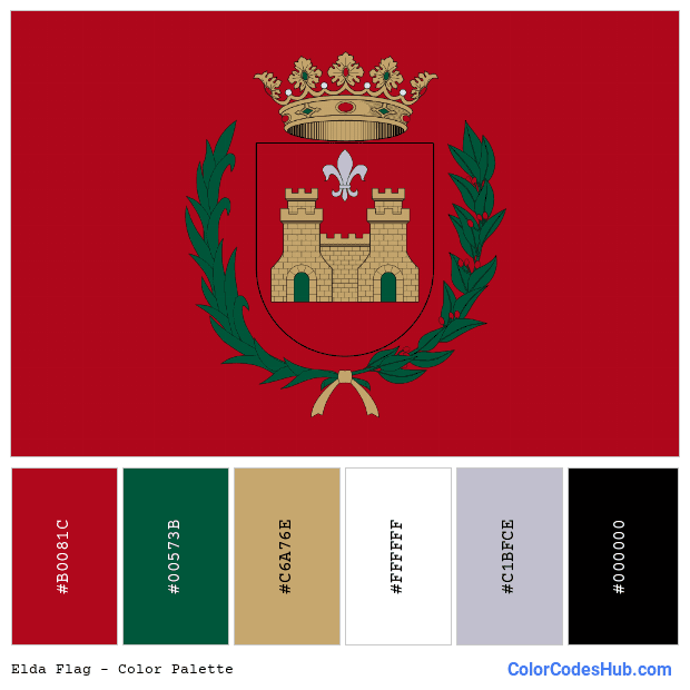 Elda flag color palette