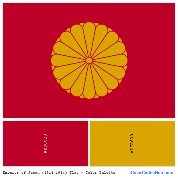 Emperor of Japan (1914-1944) flag color palette