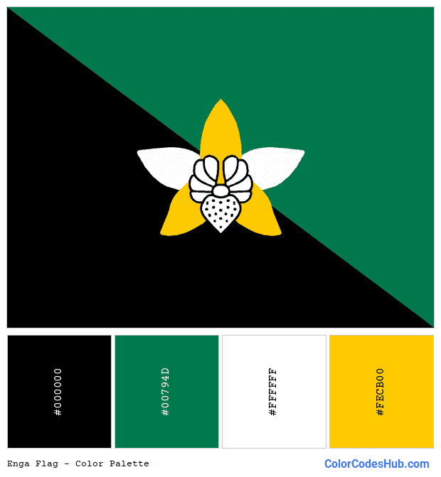 Enga flag color palette