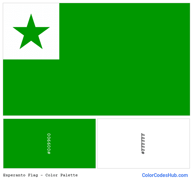 Esperanto flag color palette