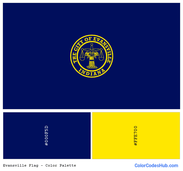 Evansville flag color palette