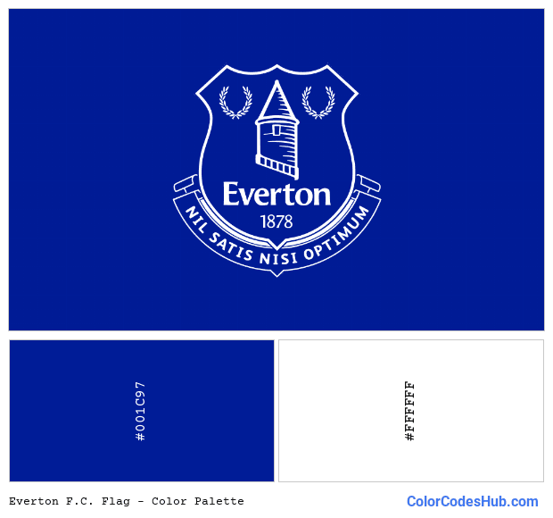 Everton F.C. flag color palette