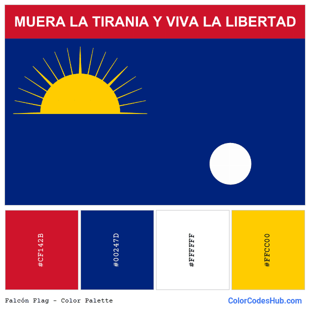 Falcón flag color palette