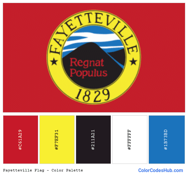 Fayetteville flag color palette