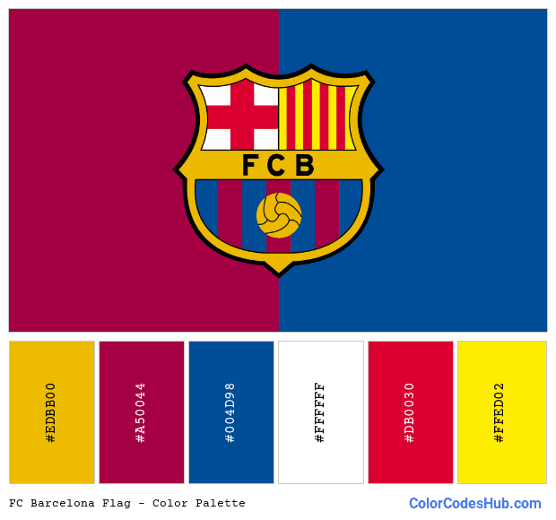 FC Barcelona flag color palette