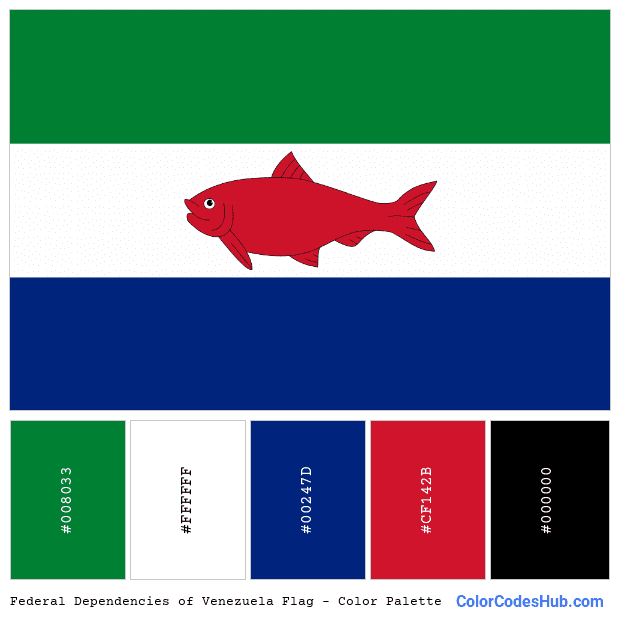 Federal Dependencies of Venezuela flag color palette