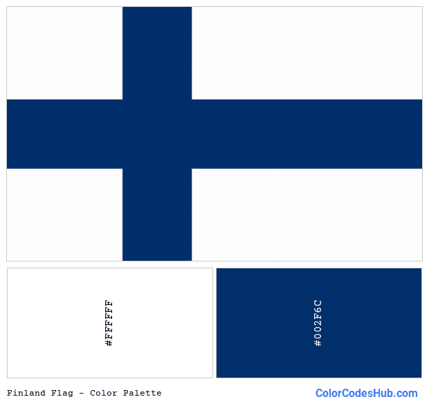 Finland flag color palette
