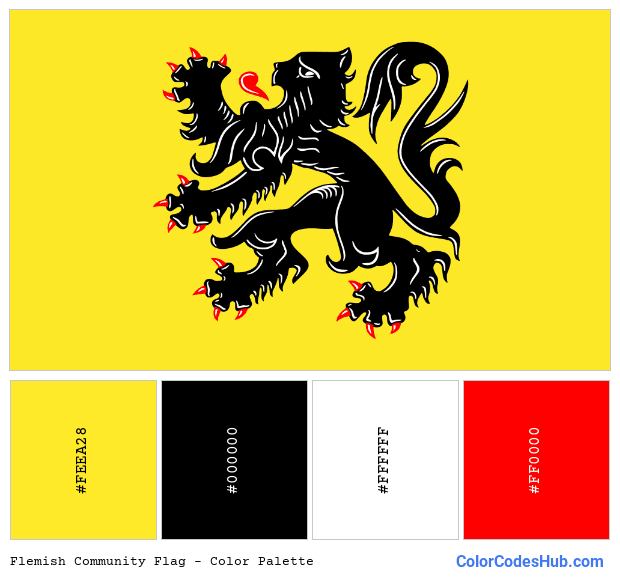 Flemish Community flag color palette