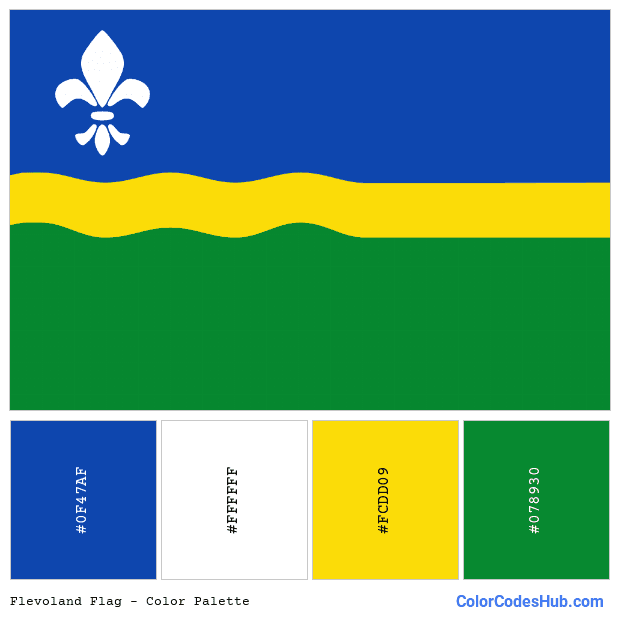 Flevoland flag color palette