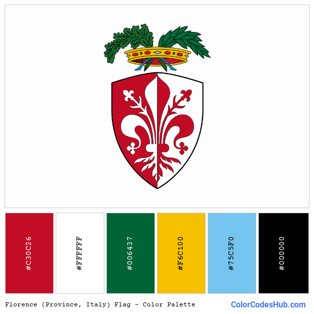 Florence (Province, Italy) flag color palette