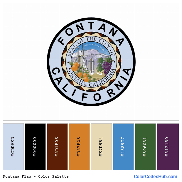 Fontana flag color palette