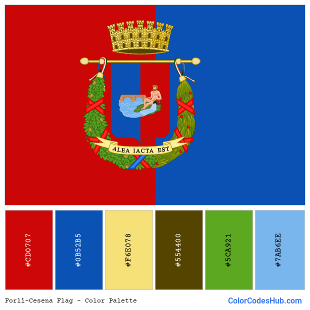 Forlì-Cesena flag color palette