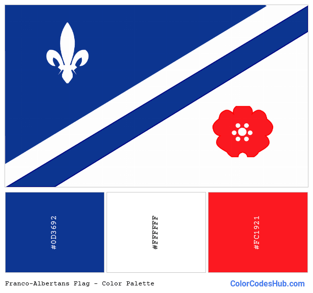 Franco-Albertans flag color palette