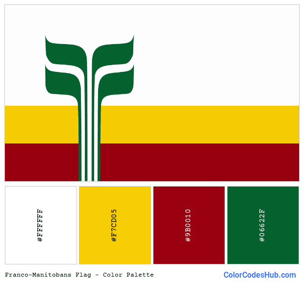 Franco-Manitobans flag color palette