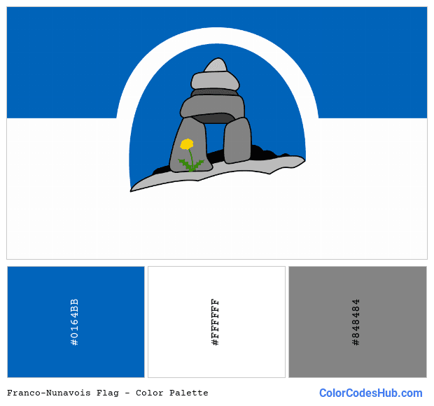 Franco-Nunavois flag color palette