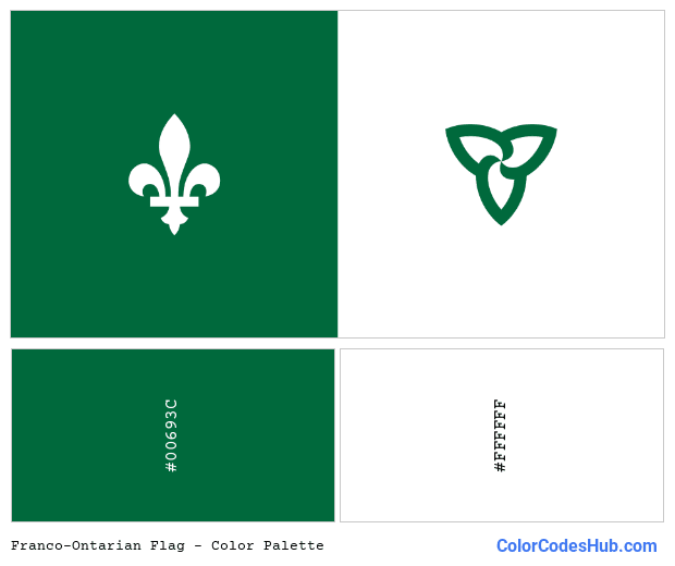 Franco-Ontarian flag color palette