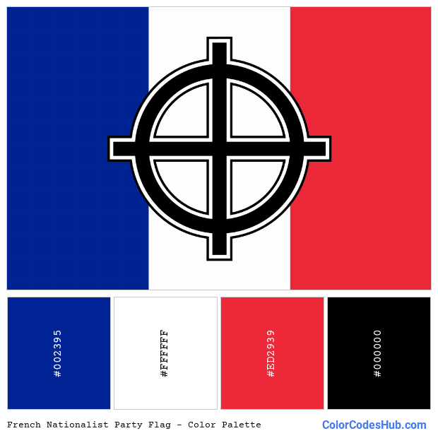 French Nationalist Party flag color palette