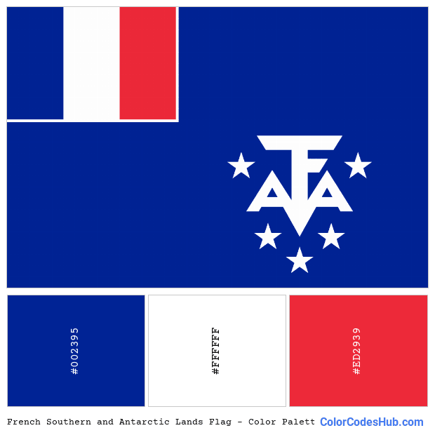 French Southern and Antarctic Lands flag color palette