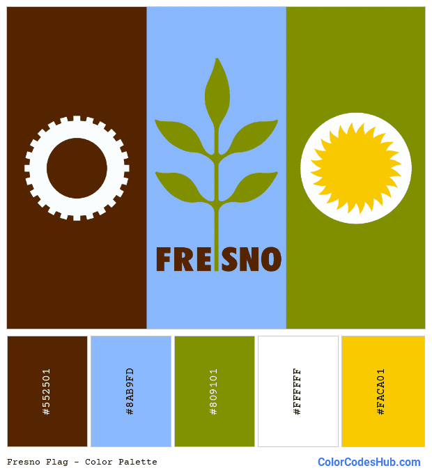 Fresno flag color palette